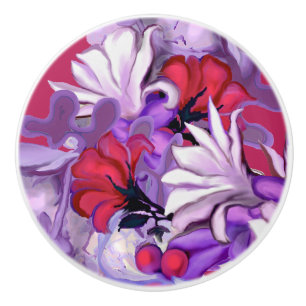 Purple sun Fairy Ceramic Knob