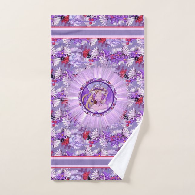 Purple Sun fairy Hand Towel (Hand Towel)