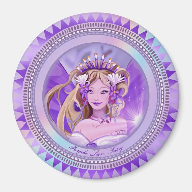 Purple Sun Fairy Magnet (Front)