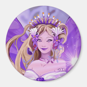 Purple Sun Fairy Magnet