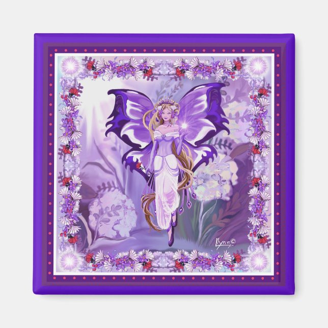 Purple Sun Fairy Magnet (Front)
