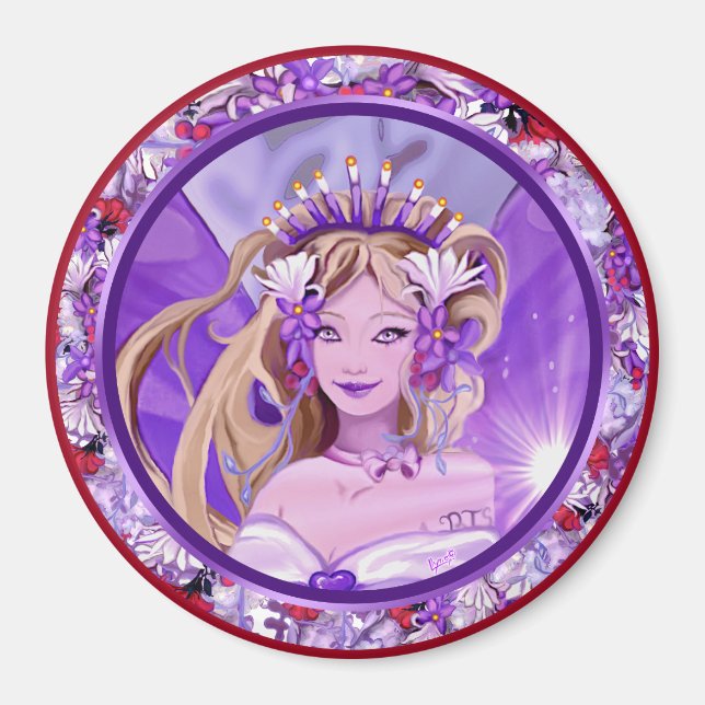 Purple Sun Fairy Magnet (Front)