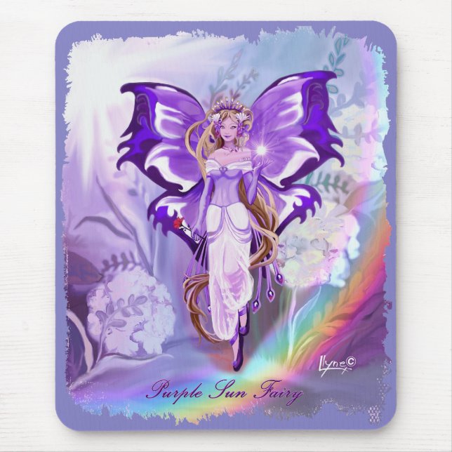 Purple Sun Fairy Mouse Mat (Front)