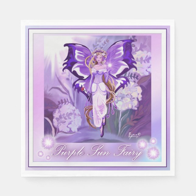 Purple Sun Fairy Napkin (Front)