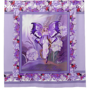 Purple Sun fairy  Shower Curtain