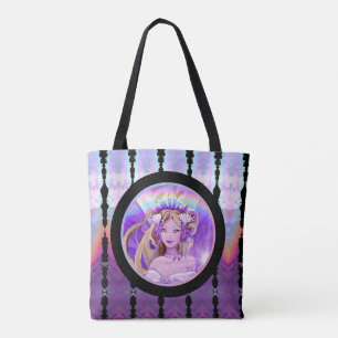 Purple Sun Fairy Tote Bag