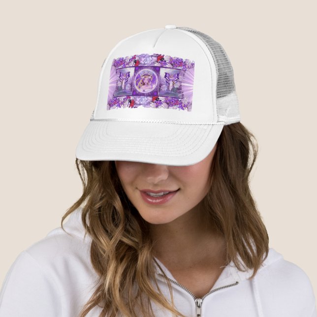 Purple Sun Fairy Trucker Hat (In Situ)