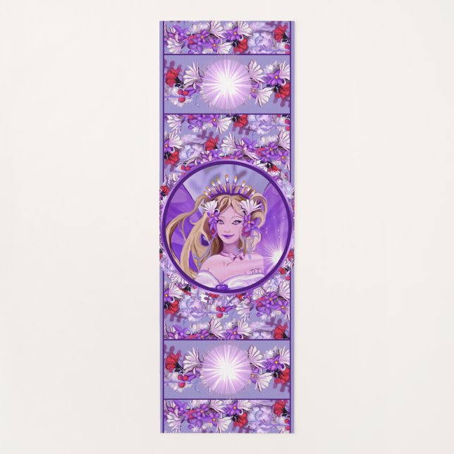 Purple Sun Fairy Yoga Mat (Front)