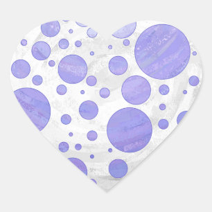 Purple Sun Polka Dot Heart Sticker