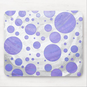 Purple Sun Polka Dot Mouse Mat