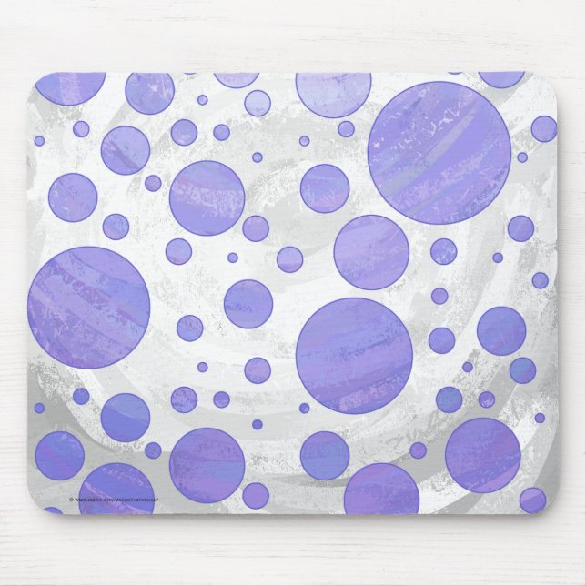Purple Sun Polka Dot Mouse Mat (Front)