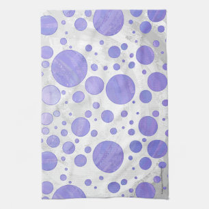 Purple Sun Polka Dot Tea Towel