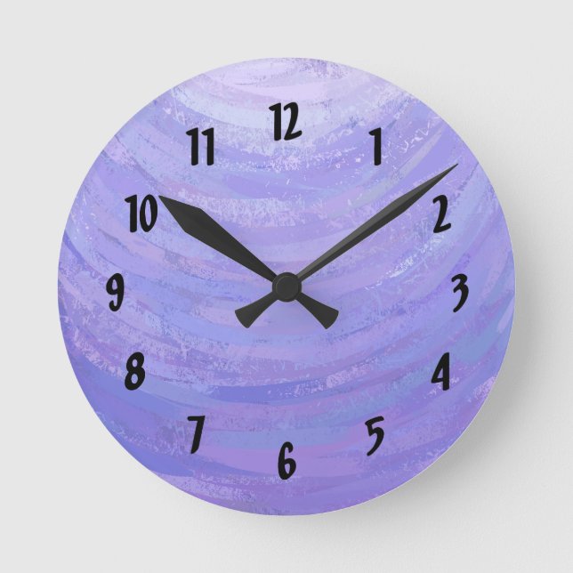 Purple Sun Round Clock (Front)