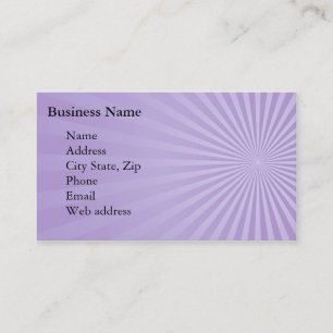 Purple Sunburst Business Card