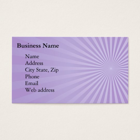Purple Sunburst Business Card