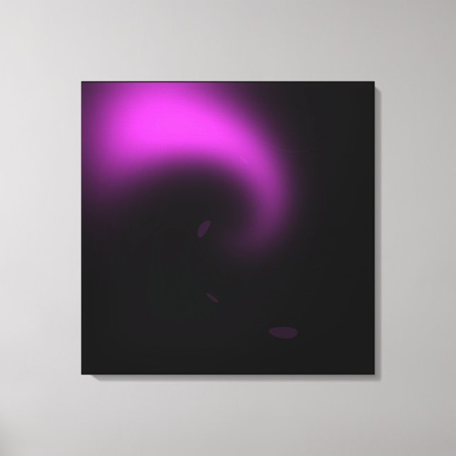 Purple Sunburst Twirl Lights Canvas Print (Front)