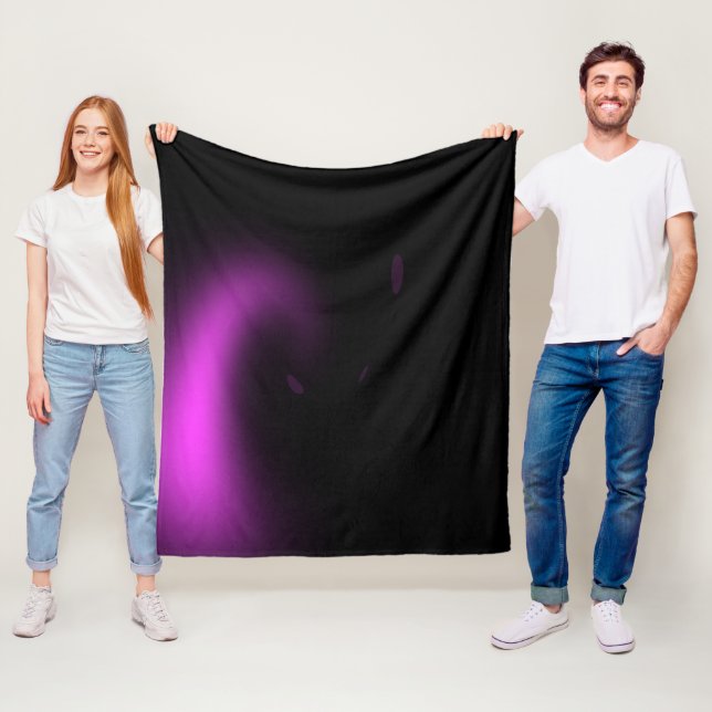 Purple Sunburst Twirl Lights Fleece Blanket (In Situ)