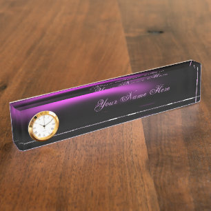 Purple Sunburst Twirl Lights Nameplate