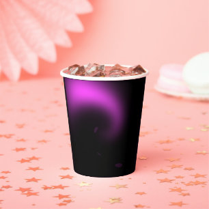 Purple Sunburst Twirl Lights Paper Cups
