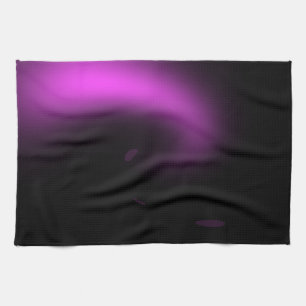 Purple Sunburst Twirl Lights Tea Towel