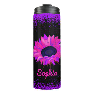 Purple Sunflower Thermal Tumbler
