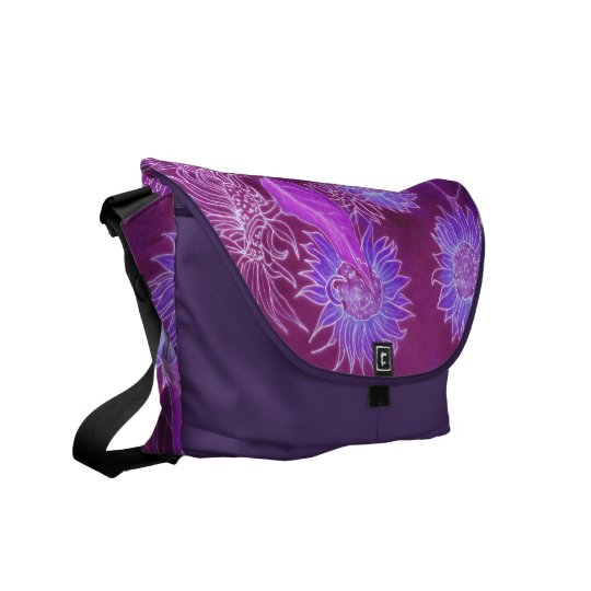Purple Sunflowers Courier Bags