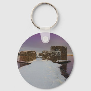 Purple Sunrise At The Snowy Chasewater  Key Ring