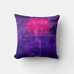 Purple Sunset Abstract Painting 2 Cushion