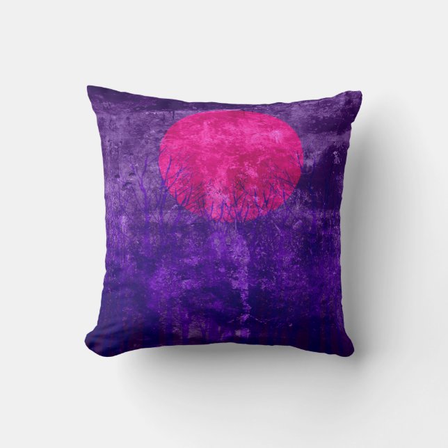 Purple Sunset | Abstract Painting 2 Cushion (Front)