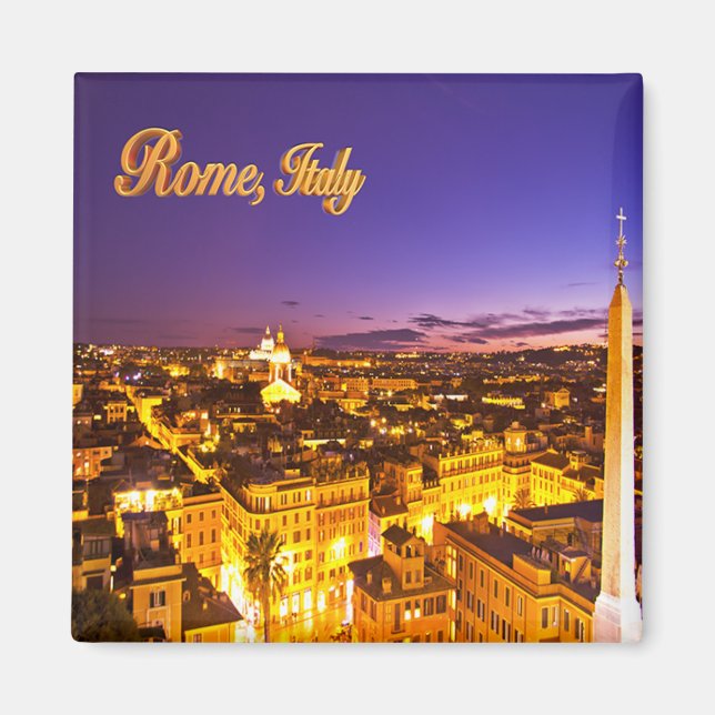 Purple Sunset In Rome, Italy Magnet (Front)