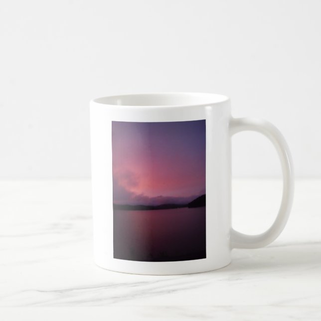 Purple sunset on Lake Arrowhead Coffee Mug (Right)
