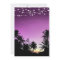 Purple Sunset Palm Tree Beach Lights Wedding