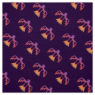 Purple Sunset Thunderbird Pattern Fabric