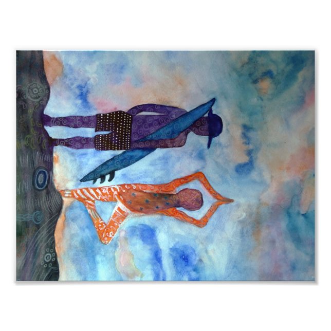 Purple Surf Orange Yoga Photo (Front)