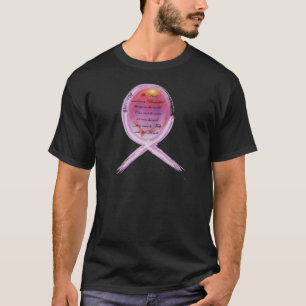 Purple Survivor Ribbon Surrounds Words to Live By T-Shirt
