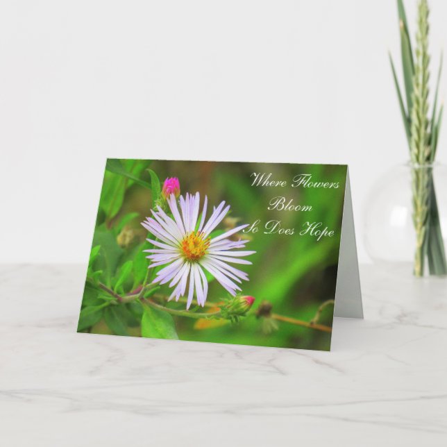 Purple Swamp Flower with Quote (5064) Card (Front)