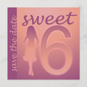 Purple Sweet 16 Save the Date