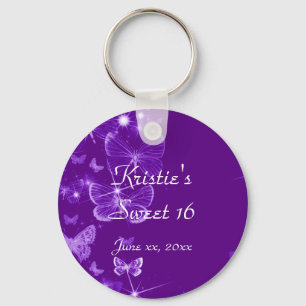 Purple, Sweet Sixteen, Party Favour Key Chain