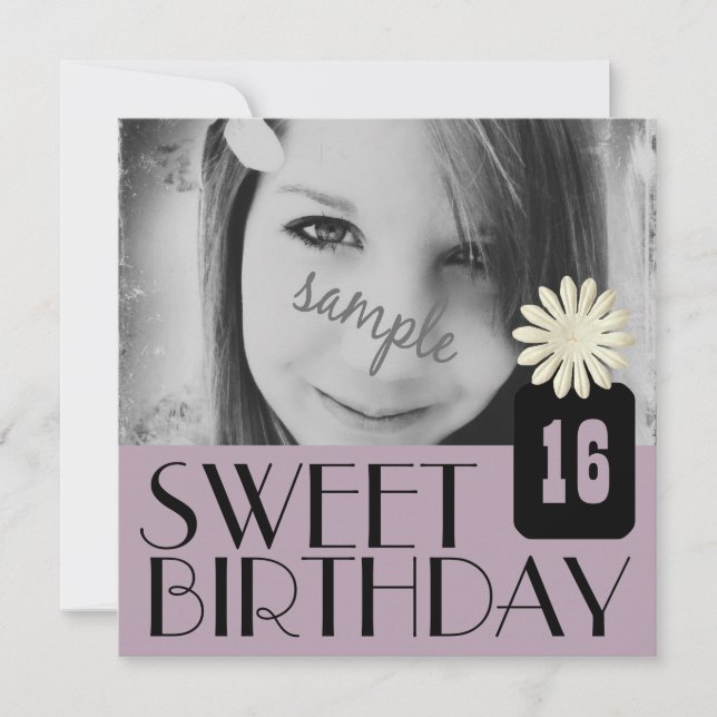 Purple Sweet Sixteenth Party for Country Girls Invitation (Front)