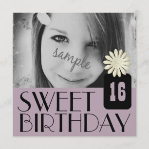 Purple Sweet Sixteenth Party for Country Girls Invitation