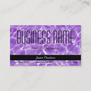 Purple Swimming Pool Pattern Business Card