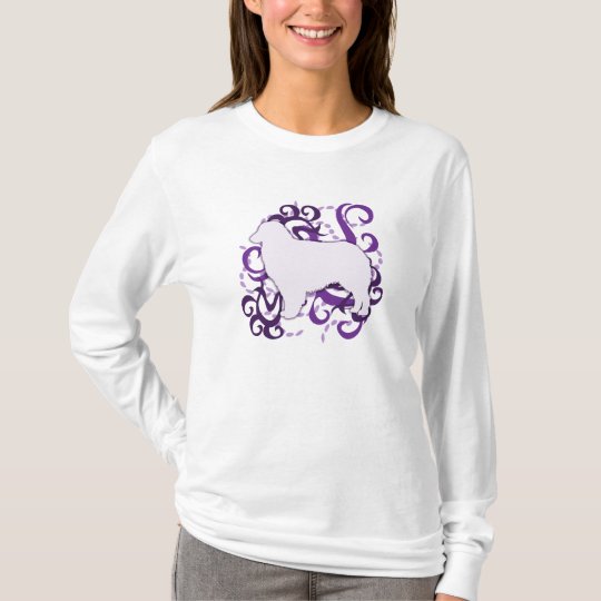 Purple Swirl Australian Shepherd T-Shirt