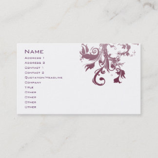 Purple Swirl Business Card