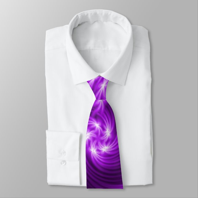 Purple Swirl Design Tie (Tied)