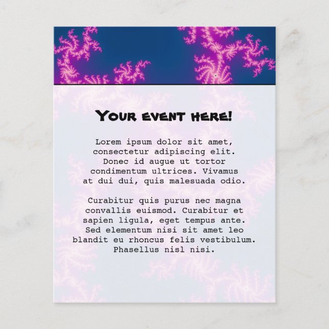 Purple Swirl - Fractal Art Flyer (Front)