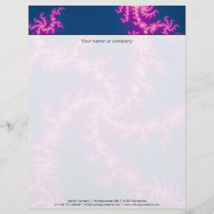 Purple Swirl - Fractal Art Letterhead Design
