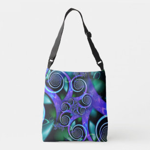 Purple Swirl Fractal Crossbody Bag