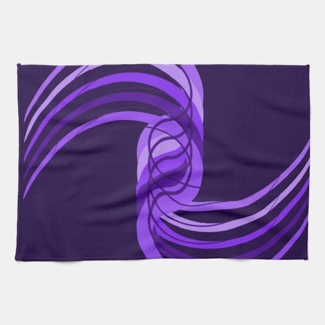 Purple Swirl Tea Towel (Horizontal)