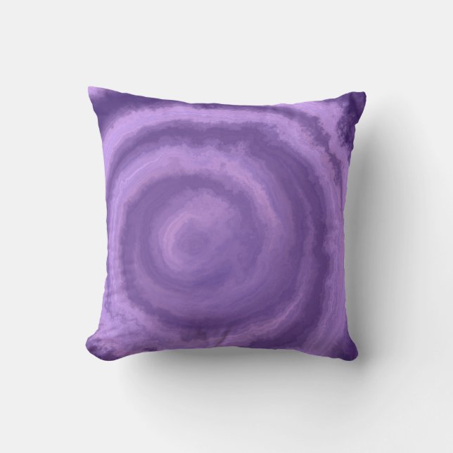 Purple Swirl Throw Pillow (Front)