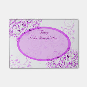 Purple Swirls Helpful Self Help Healing Gratitude Post-it Notes